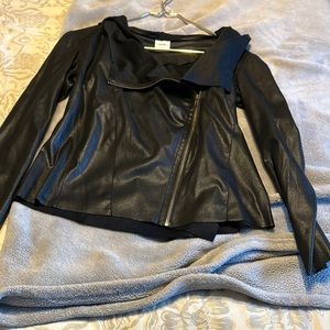 Mote leather and suede look jacket